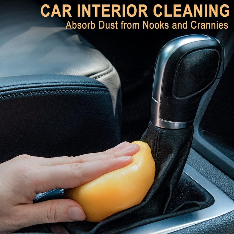 TICARVE Car Cleaning Gel Car Detailing Putty Car Cleaning Putty Gel Auto Detailing Tools Car Interior Cleaner Car Cleaning Kits Cleaning Slime Keyboard Cleaner Yellow - Image 2